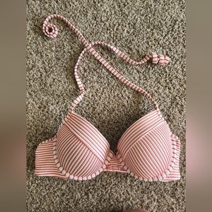Target Shade and Shore Red and White Stripe Pushup Bikini Top